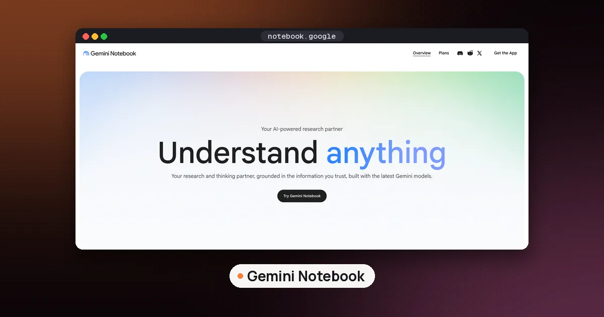 Screenshots of Gemini Notebook